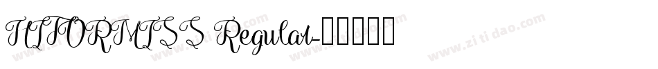 HITORMISS Regular字体转换